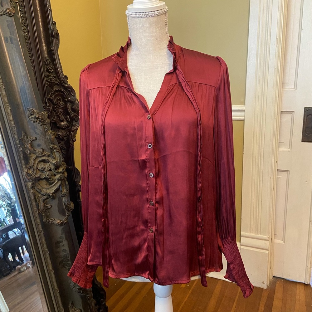 Burgundy blouse